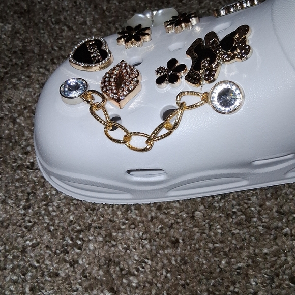 NEW WHITE BLING Imitation Croc - Picture 8 of 15